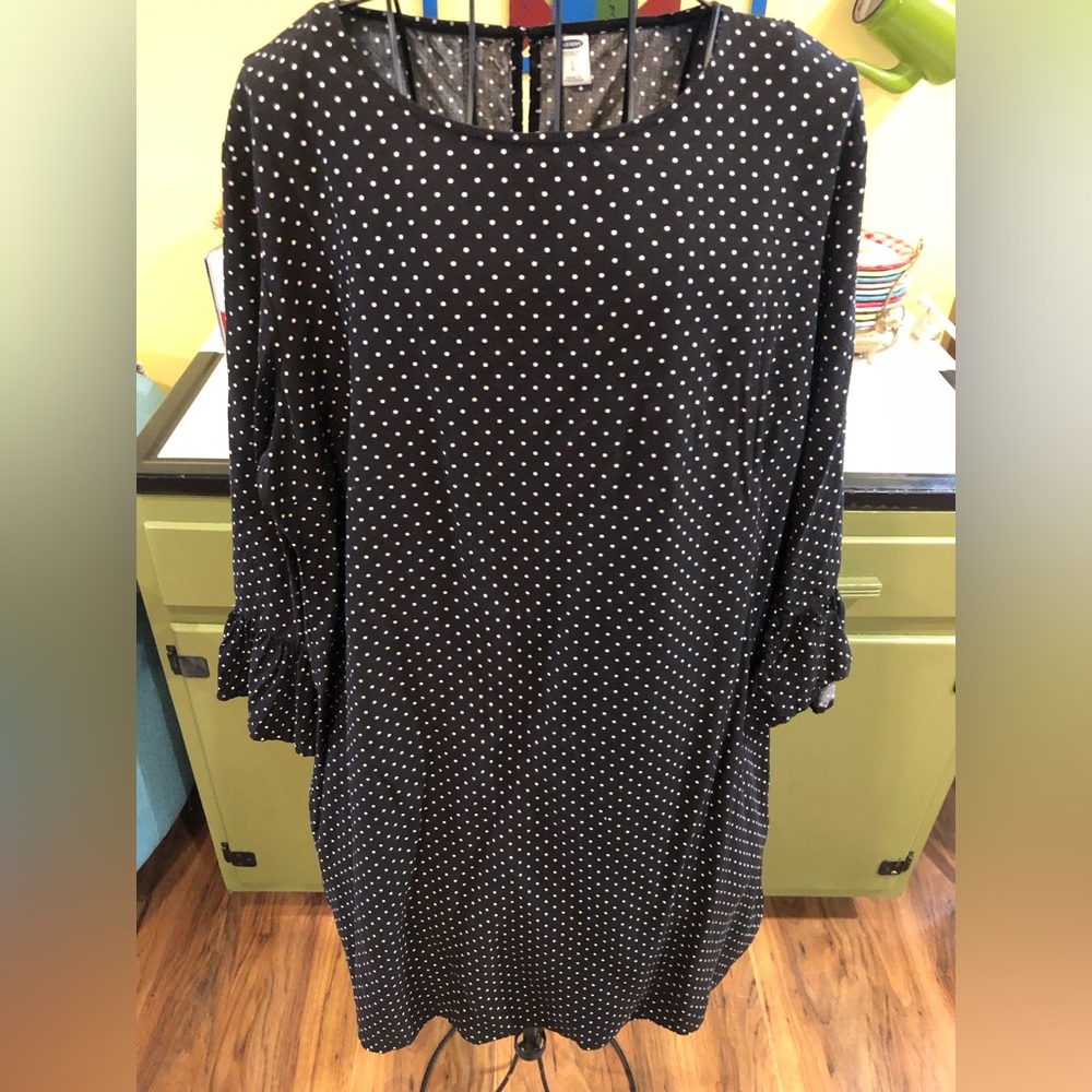 Old Navy Black with White PolkaDot Tunic